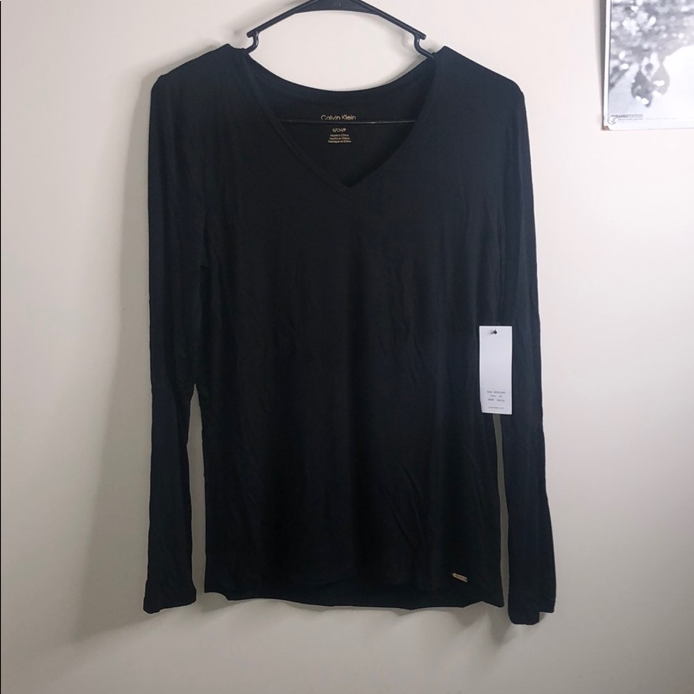 Calvin Klein Womens Liquid Jersey Long Sleeve